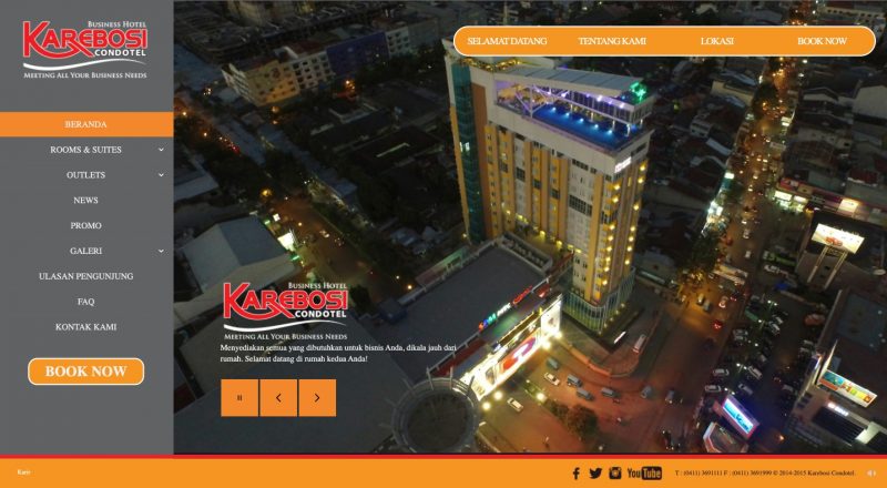 Preview 1 - Karebosi condotel profile website development