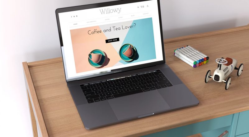 Homepage layout desktop view - Willowy Ecommerce Website Development