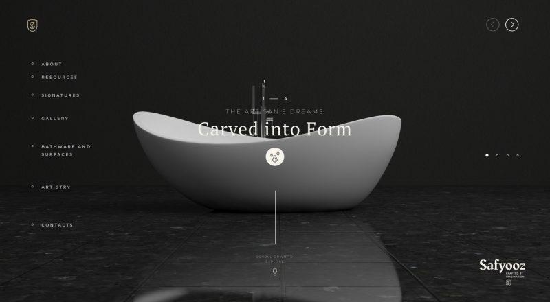 Preview 1 - Safyooz Artisan Bathware website Company & Portfolio profile website